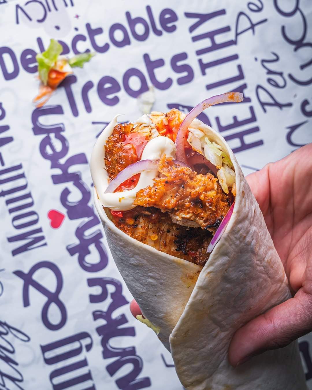 chunky chicken Glasgow wrap