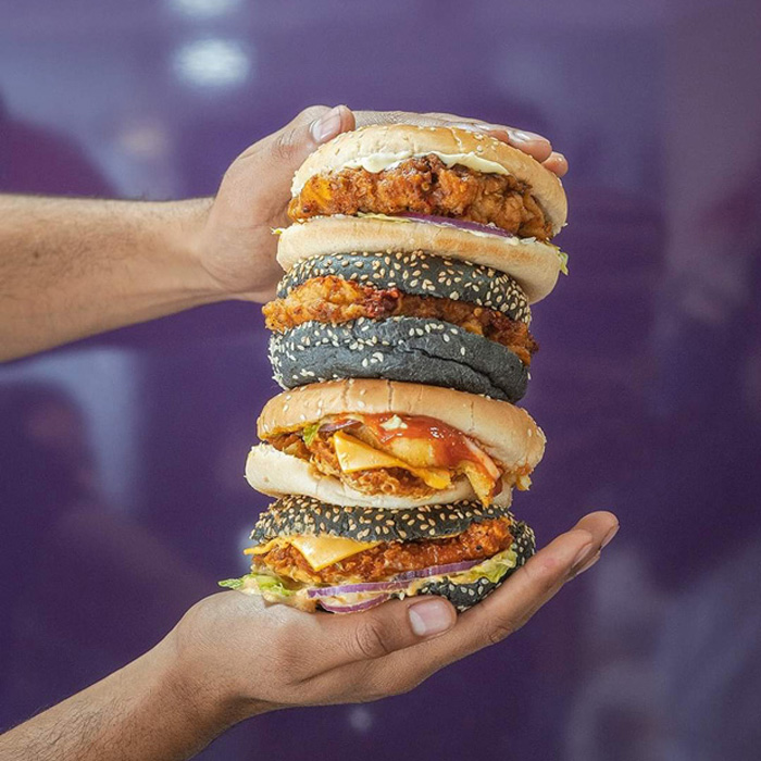 chunky chicken Glasgow burgers